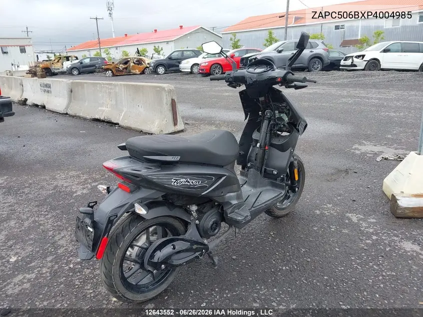 2023 Piaggio Typhoon VIN: ZAPC506BXP4004985 Lot: 12643552