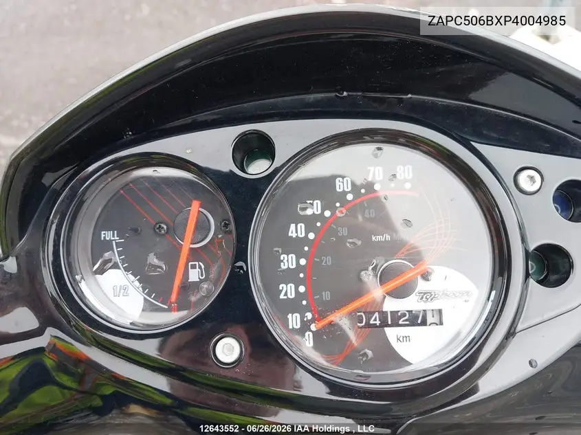 2023 Piaggio Typhoon VIN: ZAPC506BXP4004985 Lot: 12643552