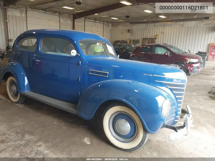 1939 Plymouth Other VIN: 00000000116D21801 Lot: 45320881