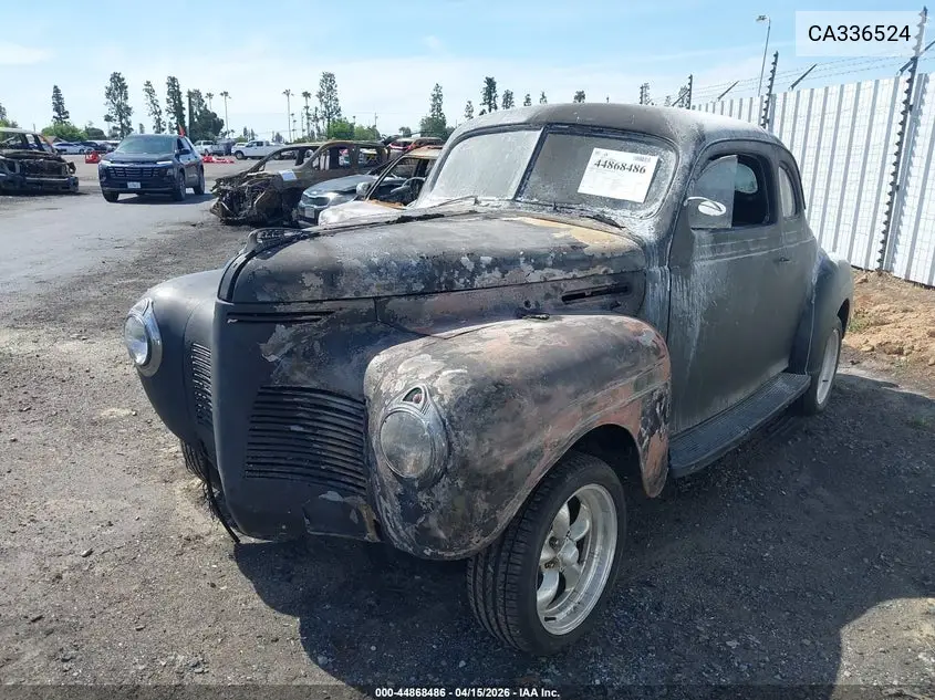 1940 Plymouth Coupe VIN: CA336524 Lot: 44868486