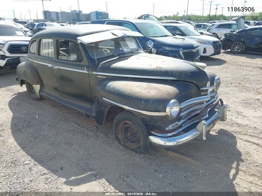 1948 Plymouth 4 Door Sedan VIN: 11863906 Lot: 45134881