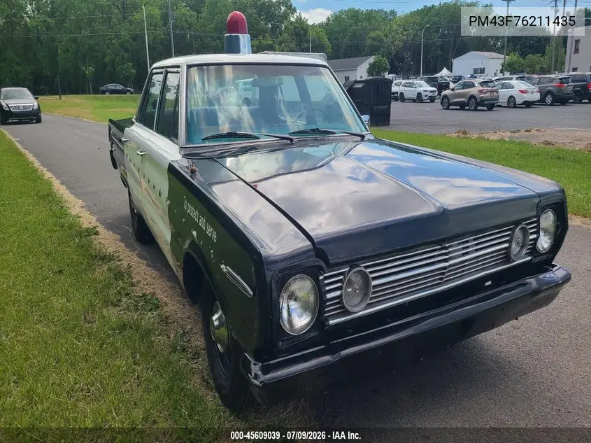 1967 Plymouth 4 Door Sedan VIN: PM43F76211435 Lot: 45609039