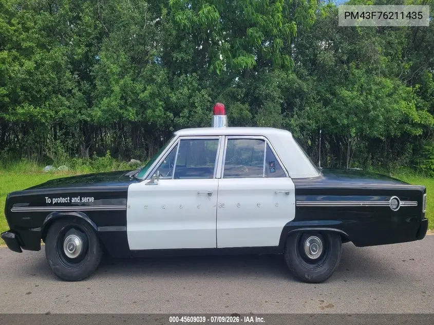 1967 Plymouth 4 Door Sedan VIN: PM43F76211435 Lot: 45609039