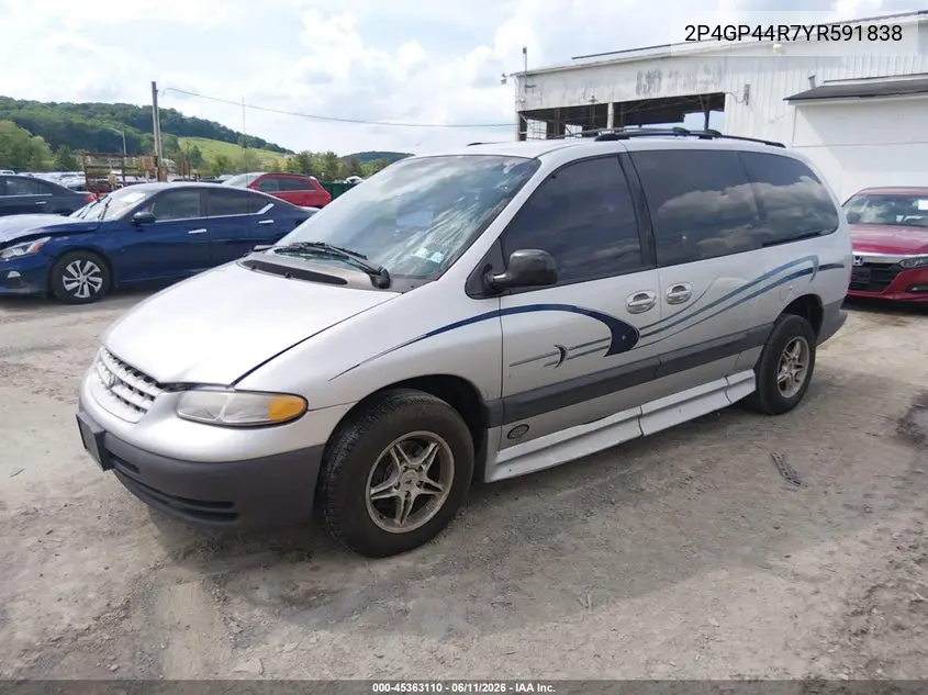 2000 Plymouth Grand Voyager Se VIN: 2P4GP44R7YR591838 Lot: 45363110