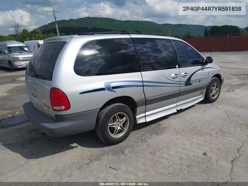 2000 Plymouth Grand Voyager Se VIN: 2P4GP44R7YR591838 Lot: 45363110