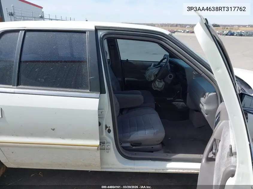 1994 Plymouth Acclaim VIN: 3P3AA4638RT317762 Lot: 44664161