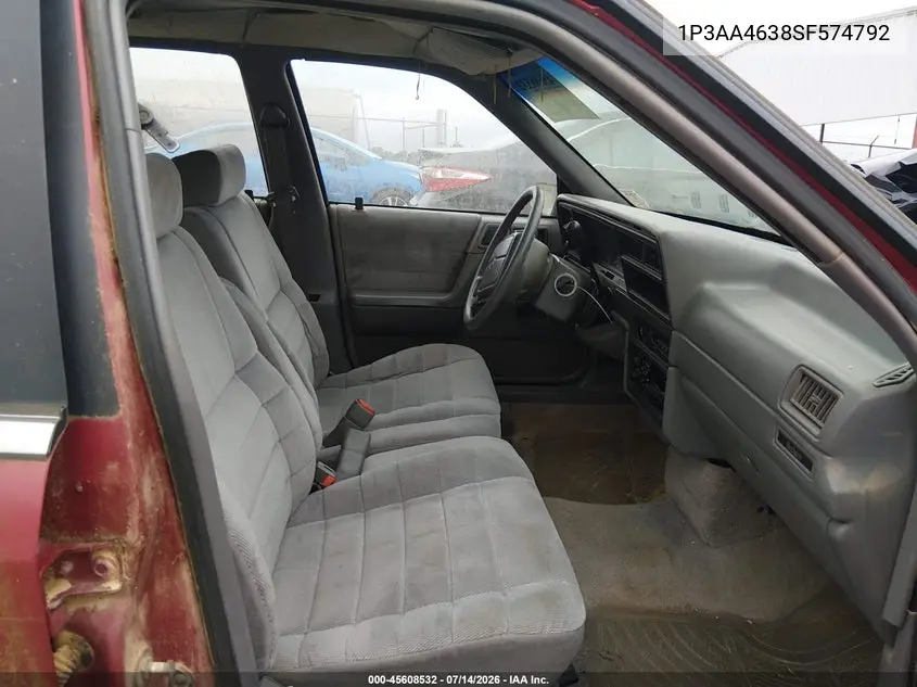 1995 Plymouth Acclaim VIN: 1P3AA4638SF574792 Lot: 45608532
