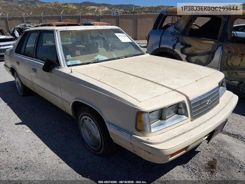 1986 Plymouth Caravelle VIN: 1P3BJ36K0GC293844 Lot: 45374288