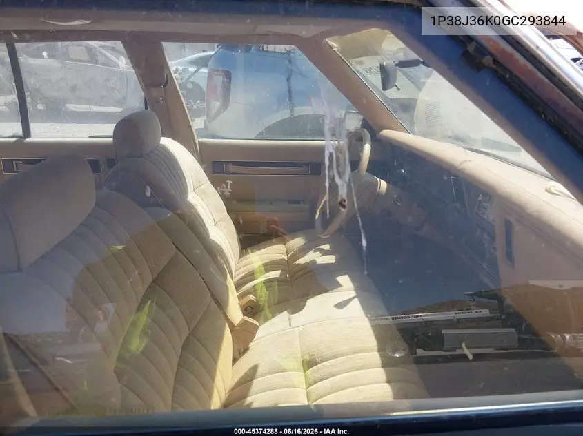 1986 Plymouth Caravelle VIN: 1P3BJ36K0GC293844 Lot: 45374288