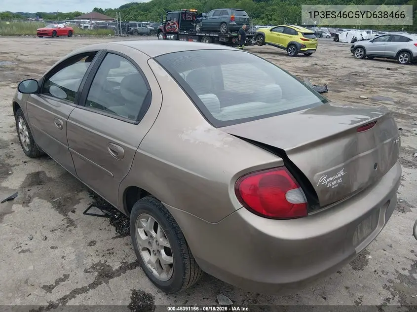 2000 Plymouth Neon Highline VIN: 1P3ES46C5YD638466 Lot: 45391166
