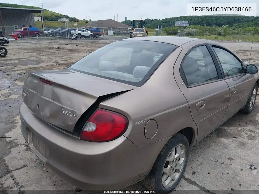 2000 Plymouth Neon Highline VIN: 1P3ES46C5YD638466 Lot: 45391166