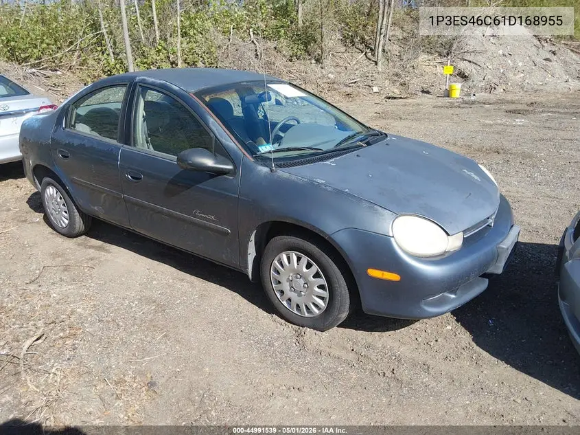 2001 Plymouth Neon Highline VIN: 1P3ES46C61D168955 Lot: 44991539