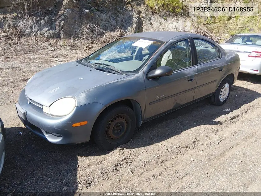2001 Plymouth Neon Highline VIN: 1P3ES46C61D168955 Lot: 44991539