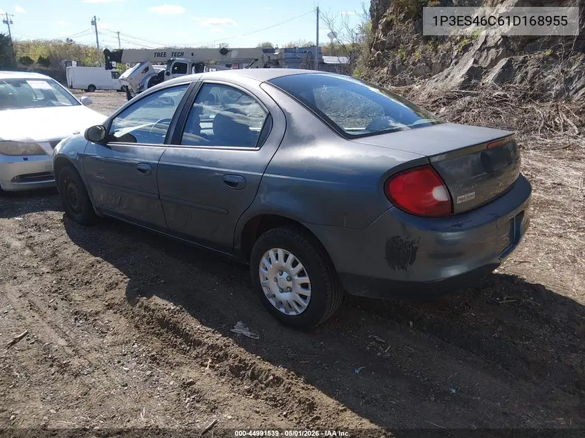 2001 Plymouth Neon Highline VIN: 1P3ES46C61D168955 Lot: 44991539