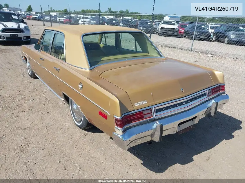 1974 Plymouth Valiant VIN: VL41G4R260719 Lot: 45526086
