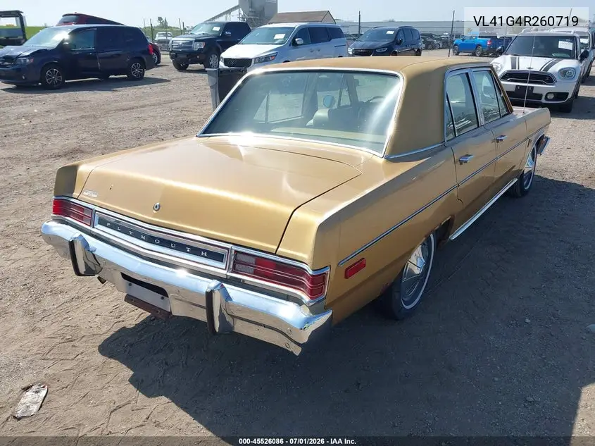 1974 Plymouth Valiant VIN: VL41G4R260719 Lot: 45526086
