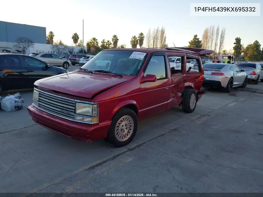1989 Plymouth Grand Voyager Le VIN: 1P4FH5439KX695332 Lot: 44150935
