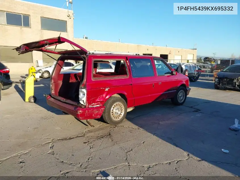 1989 Plymouth Grand Voyager Le VIN: 1P4FH5439KX695332 Lot: 44150935