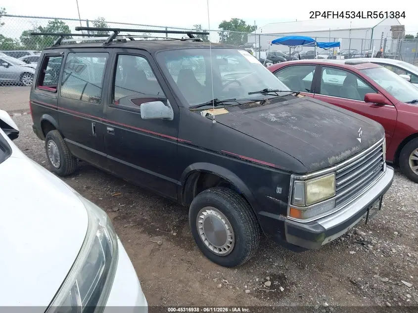 1990 Plymouth Voyager Se VIN: 2P4FH4534LR561384 Lot: 45316938