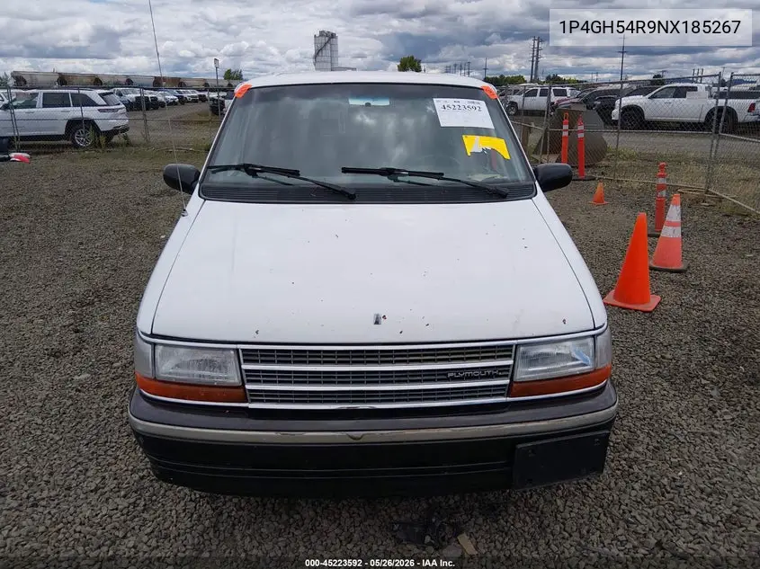 1992 Plymouth Grand Voyager Le VIN: 1P4GH54R9NX185267 Lot: 45223592