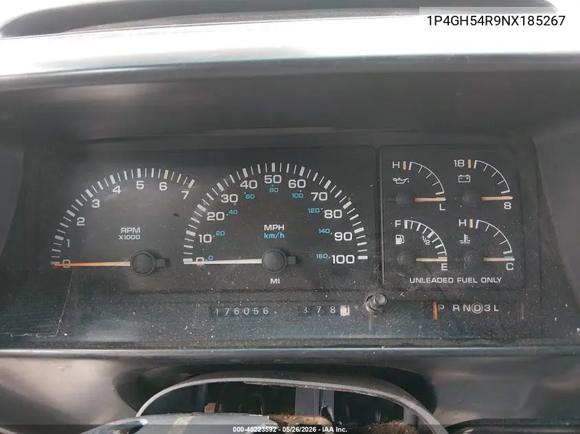 1992 Plymouth Grand Voyager Le VIN: 1P4GH54R9NX185267 Lot: 45223592