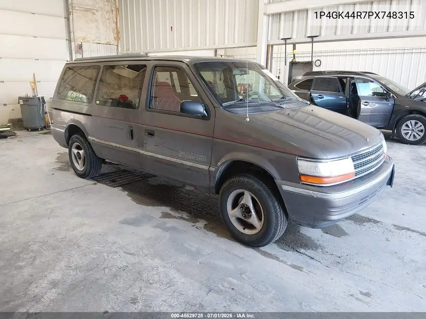 1993 Plymouth Grand Voyager Se VIN: 1P4GK44R7PX748315 Lot: 45529728
