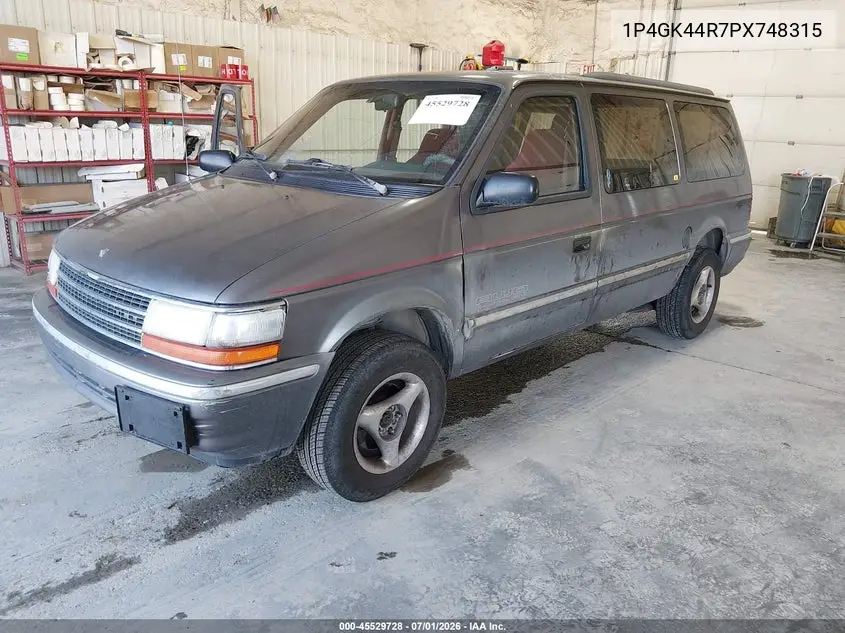 1993 Plymouth Grand Voyager Se VIN: 1P4GK44R7PX748315 Lot: 45529728