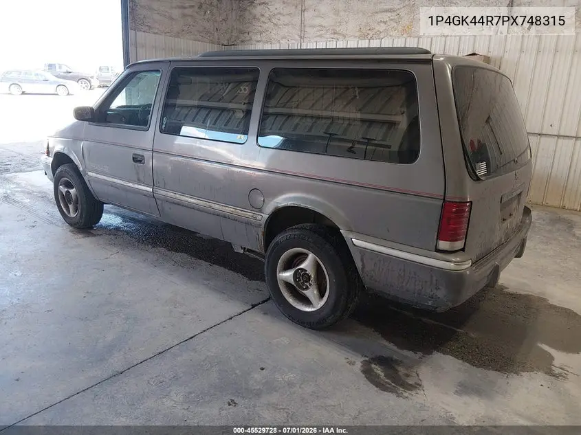 1993 Plymouth Grand Voyager Se VIN: 1P4GK44R7PX748315 Lot: 45529728
