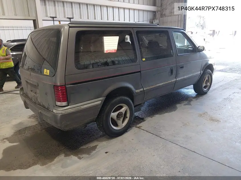 1993 Plymouth Grand Voyager Se VIN: 1P4GK44R7PX748315 Lot: 45529728