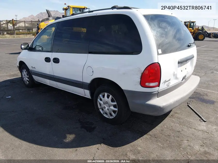 1996 Plymouth Voyager Se VIN: 2P4GP4532TR806741 Lot: 44709859