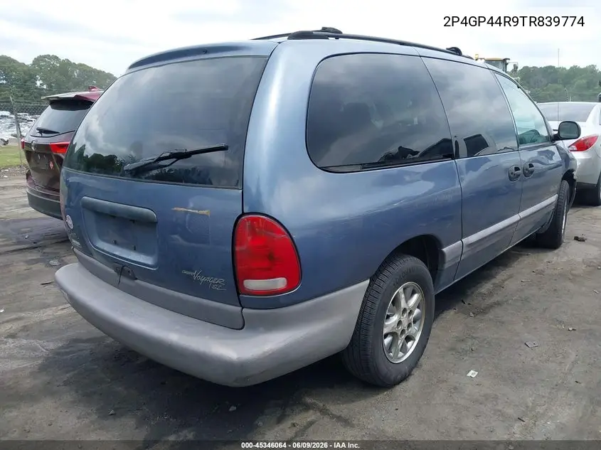 1996 Plymouth Grand Voyager Se VIN: 2P4GP44R9TR839774 Lot: 45346064