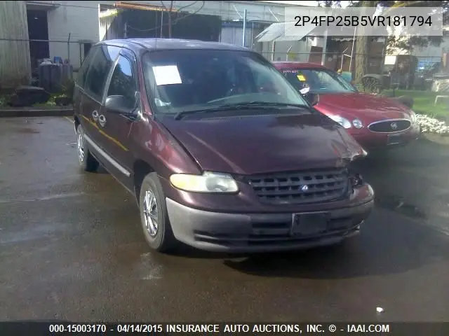 1997 Plymouth Voyager VIN: 2P4FP25B5VR181794 Lot: 15003170
