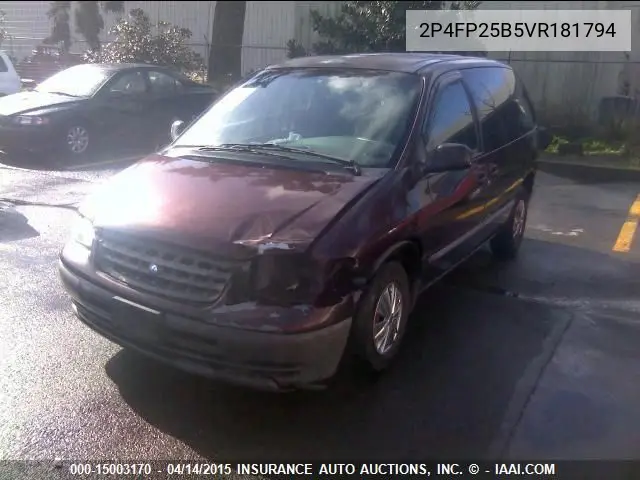 1997 Plymouth Voyager VIN: 2P4FP25B5VR181794 Lot: 15003170
