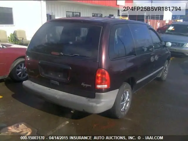 1997 Plymouth Voyager VIN: 2P4FP25B5VR181794 Lot: 15003170