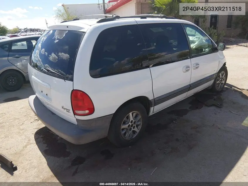 1999 Plymouth Voyager Se VIN: 2P4GP45G3XR211518 Lot: 44866697