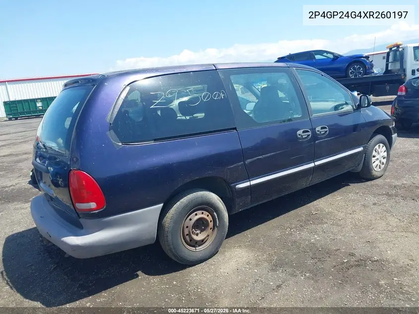 1999 Plymouth Grand Voyager VIN: 2P4GP24G4XR260197 Lot: 45223671