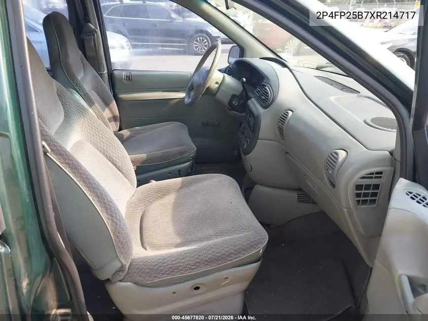 1999 Plymouth Voyager VIN: 2P4FP25B7XR214717 Lot: 45677820
