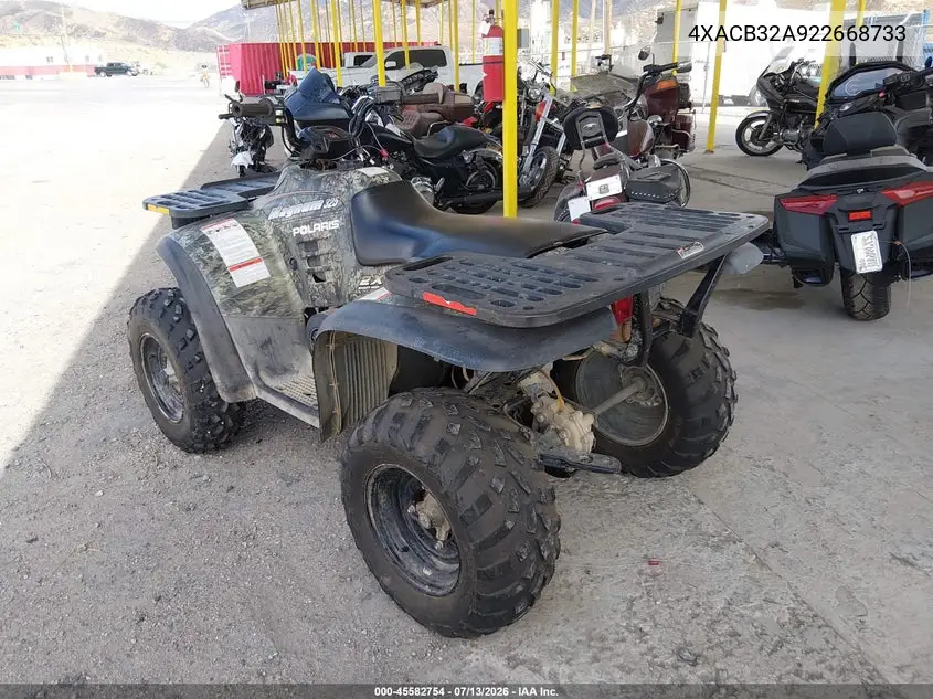 2002 Polaris Magnum 325 4X2 VIN: 4XACB32A922668733 Lot: 45582754