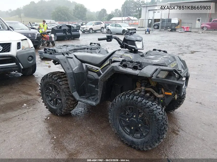 2019 Polaris Sportsman 850 Sp Premium VIN: 4XASXZ851KB665903 Lot: 45411861