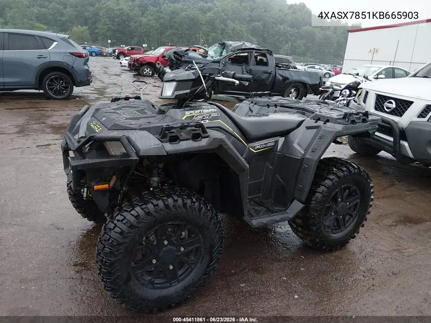 2019 Polaris Sportsman 850 Sp Premium VIN: 4XASXZ851KB665903 Lot: 45411861