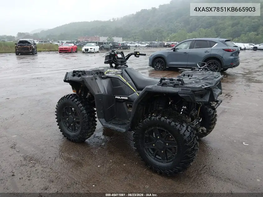 2019 Polaris Sportsman 850 Sp Premium VIN: 4XASXZ851KB665903 Lot: 45411861