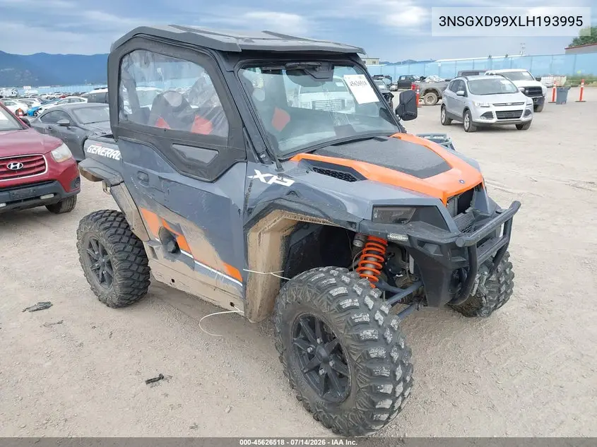 2020 Polaris General Xp 1000 Deluxe VIN: 3NSGXD99XLH193995 Lot: 45626518