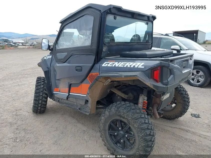 2020 Polaris General Xp 1000 Deluxe VIN: 3NSGXD99XLH193995 Lot: 45626518
