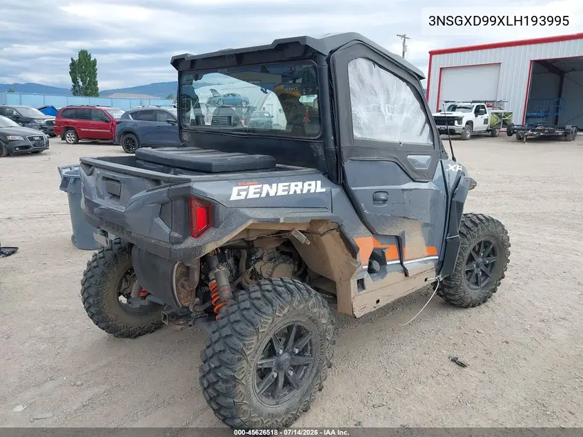2020 Polaris General Xp 1000 Deluxe VIN: 3NSGXD99XLH193995 Lot: 45626518