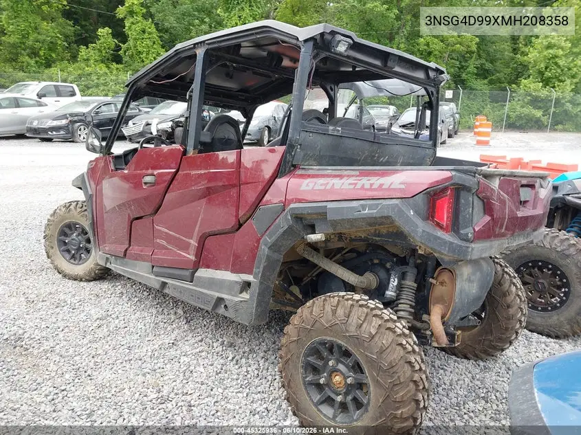 2021 Polaris General 4 1000 Deluxe VIN: 3NSG4D99XMH208358 Lot: 45325936