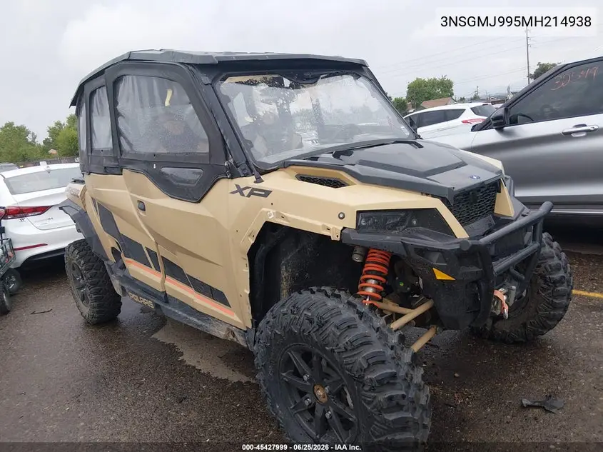 2021 Polaris General Xp 4 1000 Deluxe Ride Command VIN: 3NSGMJ995MH214938 Lot: 45427999