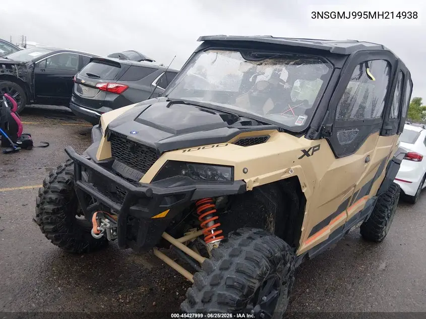 2021 Polaris General Xp 4 1000 Deluxe Ride Command VIN: 3NSGMJ995MH214938 Lot: 45427999