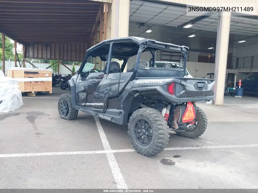 2021 Polaris General Xp 4 1000 Deluxe VIN: 3NSGMD997MH211489 Lot: 45522300