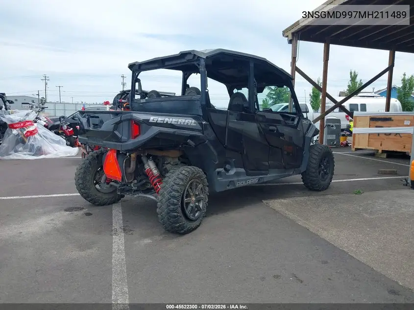 2021 Polaris General Xp 4 1000 Deluxe VIN: 3NSGMD997MH211489 Lot: 45522300