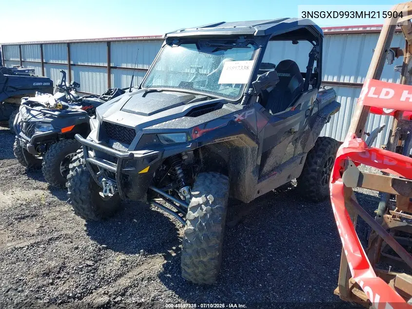 2021 Polaris General Xp 1000 Deluxe VIN: 3NSGXD993MH215904 Lot: 45597338